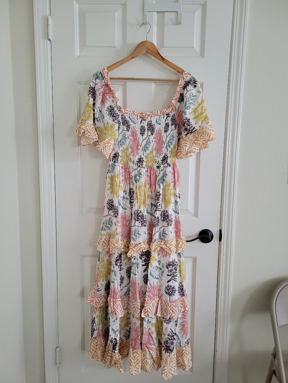 Fall/Autumn Aura Floral Tiered Maxi Dress